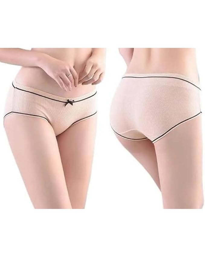 Bow String Ribbed Panty (Multi-color Pack of 4)