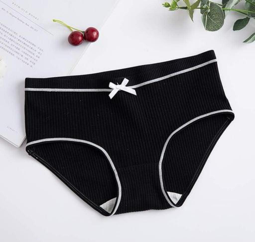 Bow String Ribbed Panty (Multi-color Pack of 4)